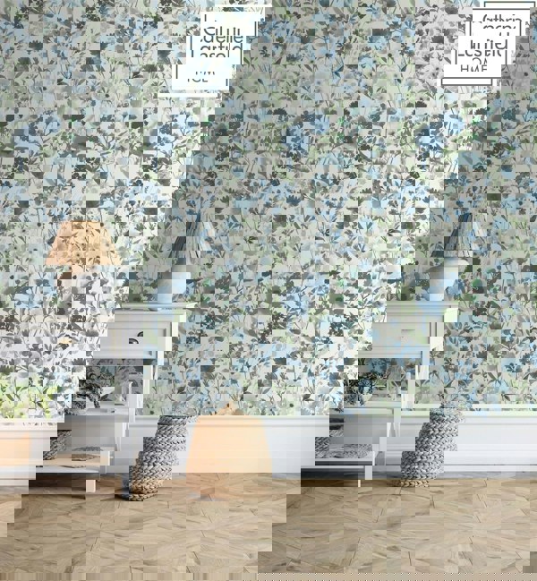 Muriva Countryside Floral Floral Blue Wallpaper