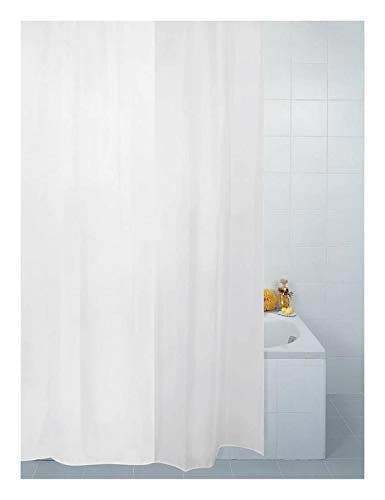 Blue Canyon PROFESSIONAL SERIES WHITE ANTI-BACTERIAL COATED SHOWER CURTAINS 180 X 180CM OR 180 X 200CM