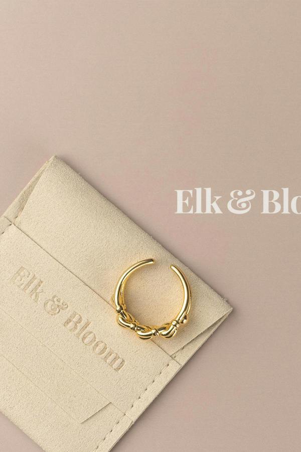 Elk & Bloom Thick 18K Gold Chain Link Ring