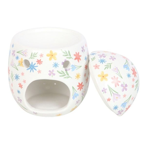 Serano Spring Floral Print Egg Oil Burner and Wax Warmer