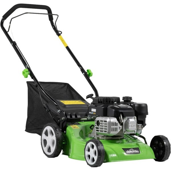 40cm 132cc 4-Stroke Petrol Lawnmower - Hand-Propelled Manual Grass Cutter Mower