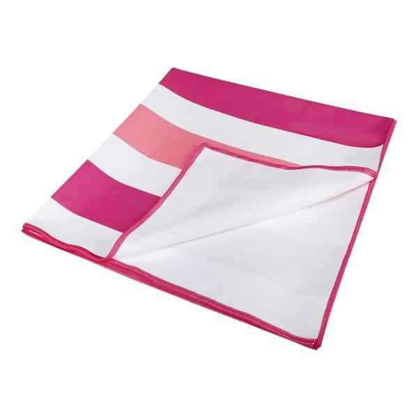 Regatta Stripe Microfibre Beach Towel - Rose Violet/Pink Lemonade - 