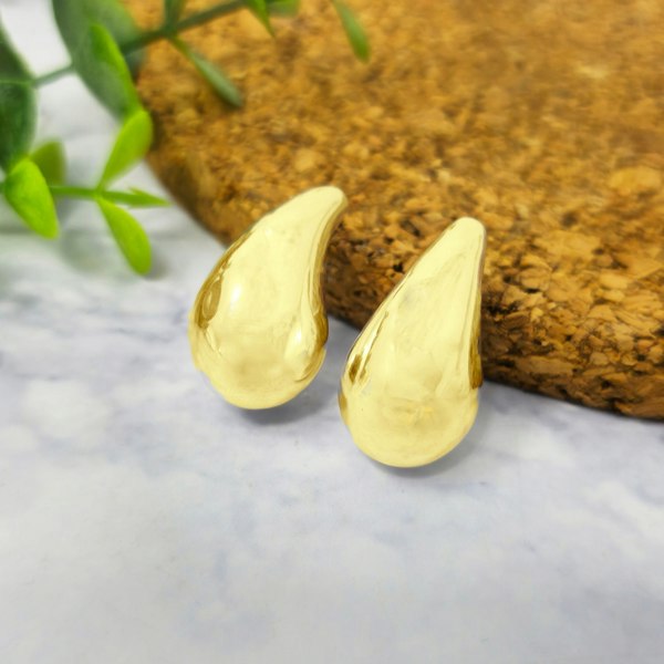 Elegant Gold Plated Teardrop Earrings