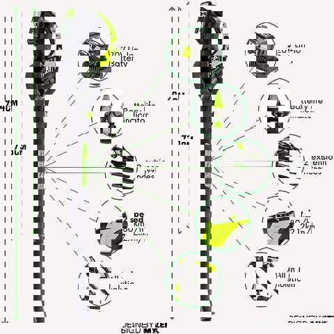 MYLEK Garden Cordless Leaf Blower 20V Li-ion With 4000mAh Battery & Fast Charger Two Speed Battery Indicator LED