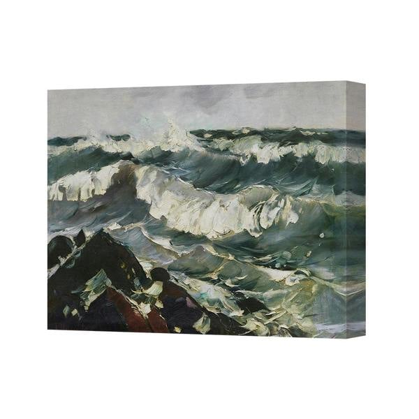 Benjamin Tate Design Impasto Ocean Waves Seascape Canvas Art Print Wall Decor