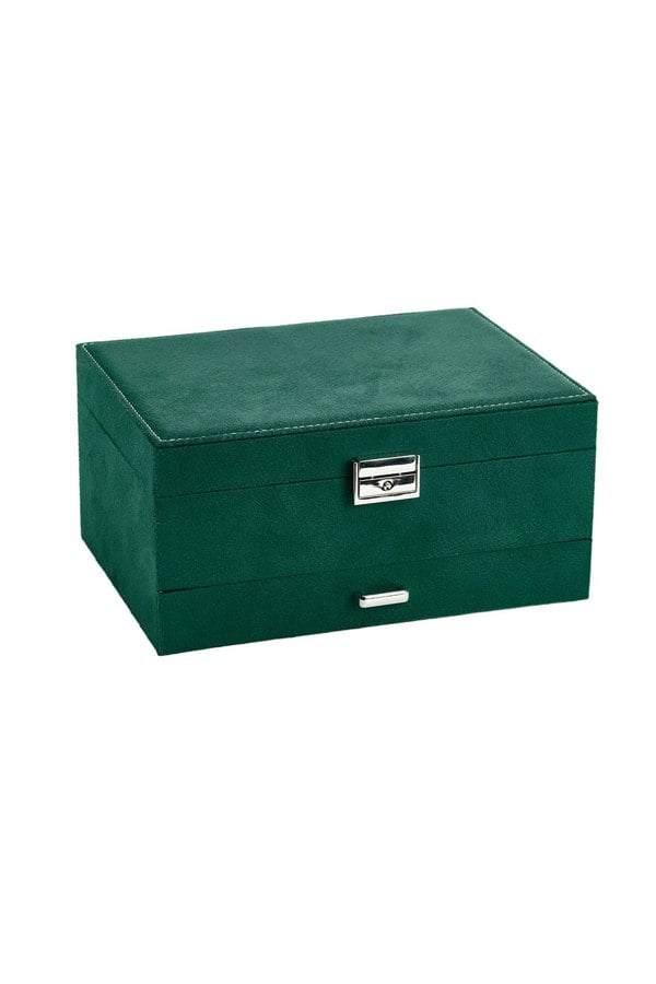 Living and Home Jewellery Box with Mechanism Key Lock