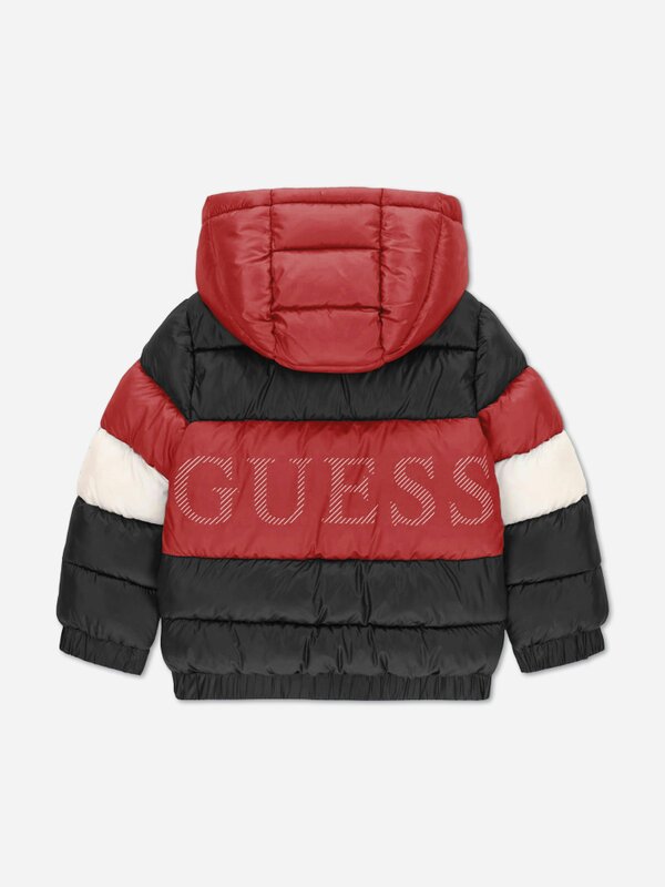 Guess Boys Hooded Puffer Jacket in Black