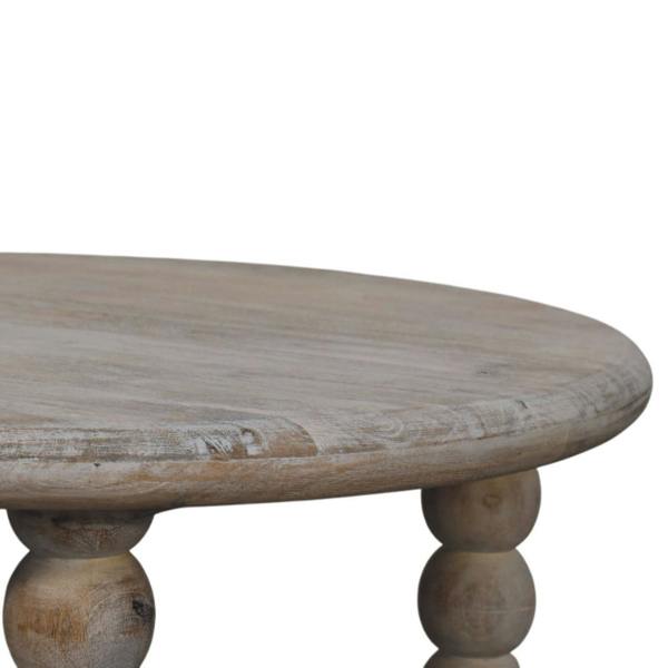 Artisan Furniture Solid Mango Wood Spindle Salted Oak Coffee Table