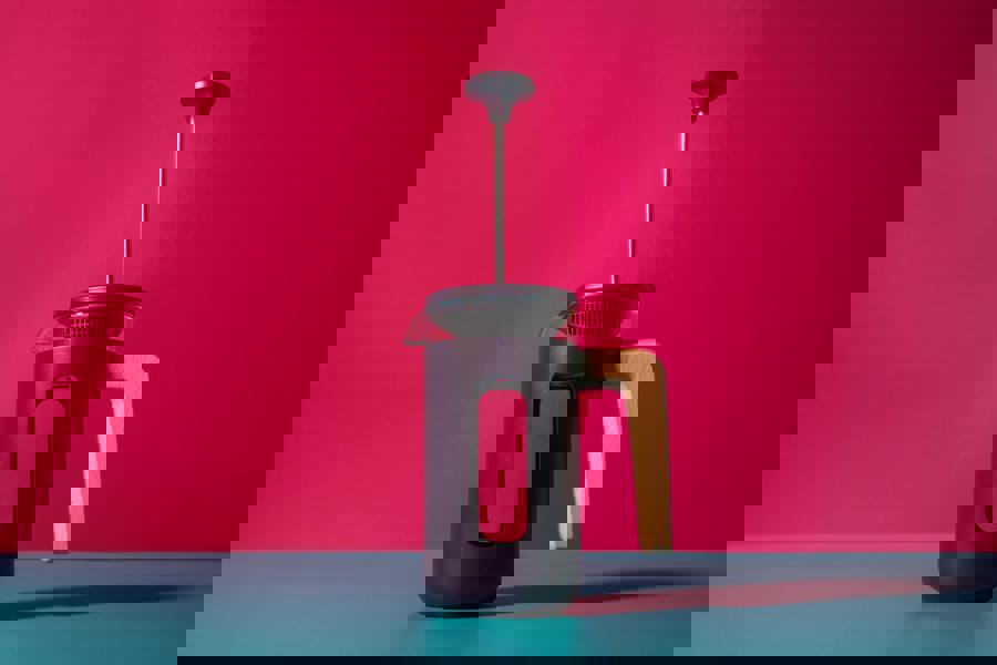 La Cafetière 'Pisa' 8 Cup Cafetiere, Purple with Wooden Handle 1L