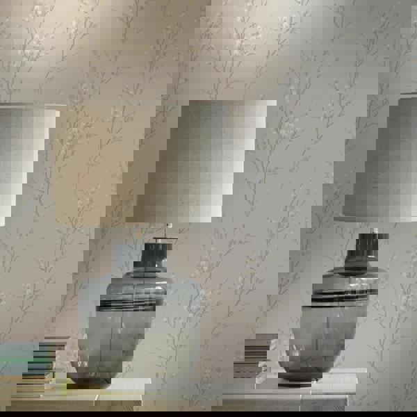 Laura Ashley Pussy Willow Wallpaper - Dove Grey - 10m