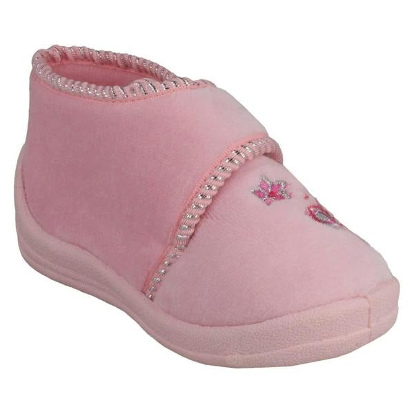 Spot On Girls Spot On Bootee Slippers With Butterfly Detail X2030