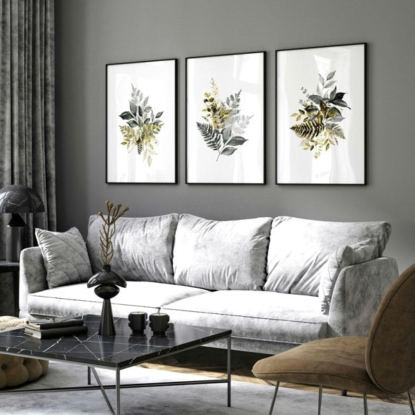 Framed pictures living room | set of 3 wall art