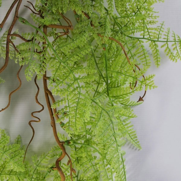 Leaf 100cm Artificial Hanging Maidenhair Fern Plant Light Green