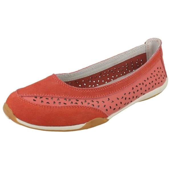 Down to Earth Ladies Down To Earth Suede Leather Ballerinas F80448