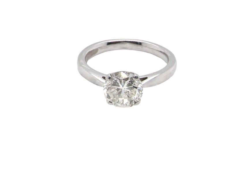 Vintage Tom Solitaire 1.73 Carat Diamond 18 Carat White Gold Ring