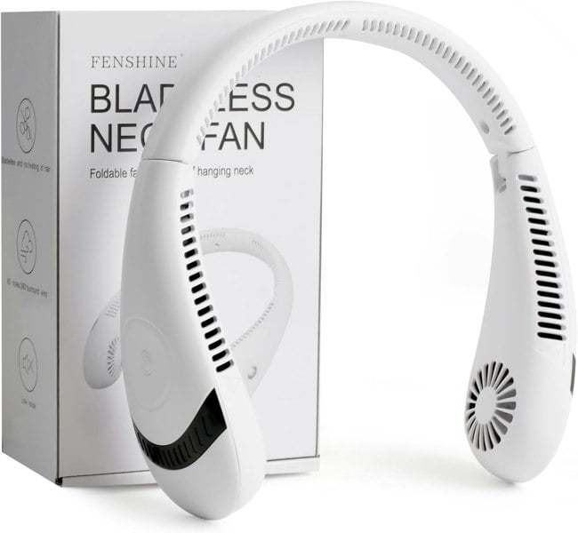 Generise Bladeless Neck Fan - 3 Speed, Foldable - White