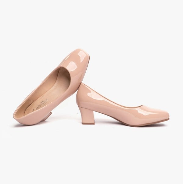 Comfort Plus KARLY Womens Casual Shoes Nude Patent
