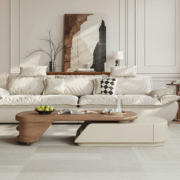 Rit Concept Zubair Oval Extendable Coffee Table With Storage