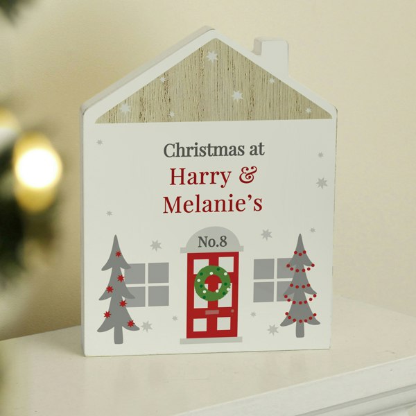 Personalised Memento Company Personalised Christmas Wooden House Ornament
