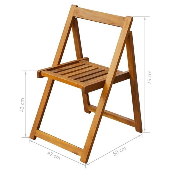 Berkfield 5 Piece Folding Outdoor Dining Set Solid Acacia Wood