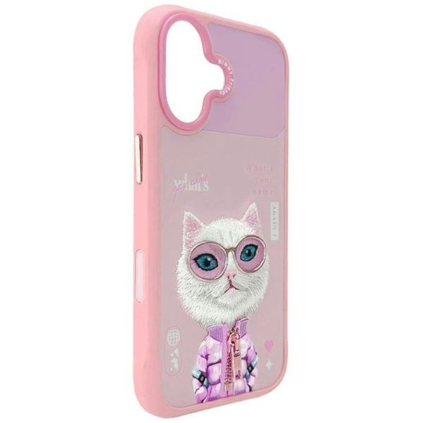 Nimmy Friends Nimmy Cool & Cute 2.0 White Rich & Beauty Cat Case with MagSafe for iPhone 17 6.3" Pink - N-KMLL-IP17-04