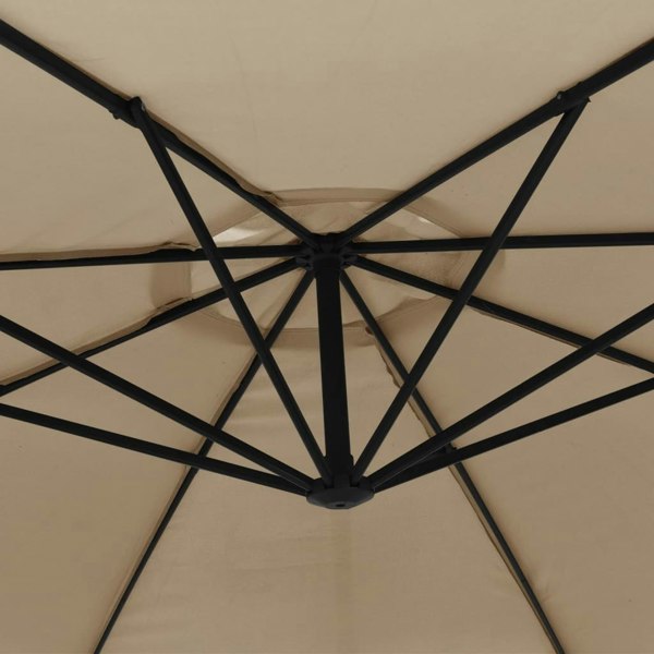 Berkfield Cantilever Umbrella with Aluminium Pole 350 cm Taupe