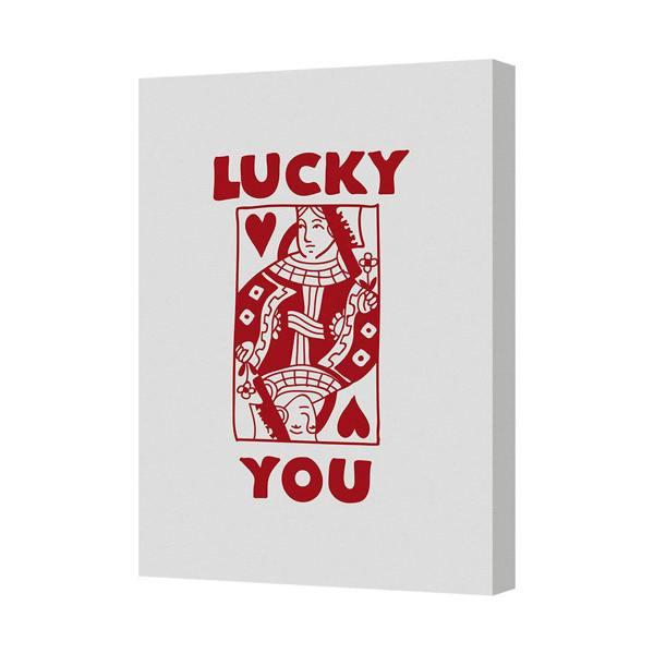 Benjamin Tate Design Contemporary Lucky You Canvas Wall Art Print Handmade In The United Kingdom