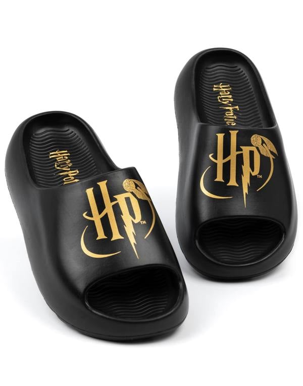 Harry Potter Girls Black Logo Sliders