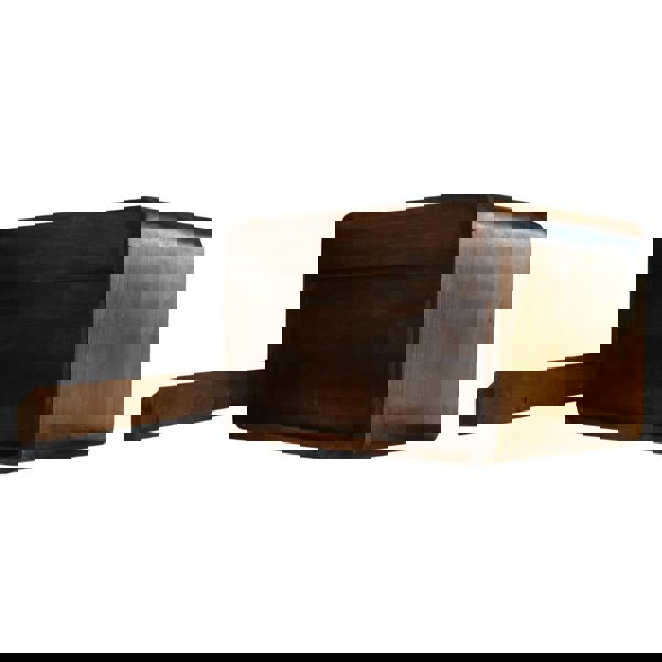 Artisan Furniture Solid Mango Wood Chestnut Curve Floating Bedside