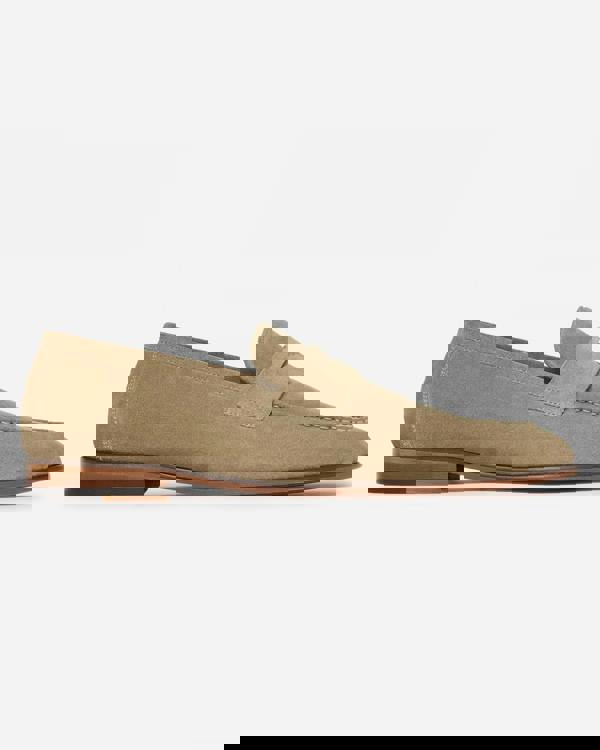 Oliver Sweeney Keyworth Suede Mens Loafers - Stone - CHO - Designer Mens Shoes