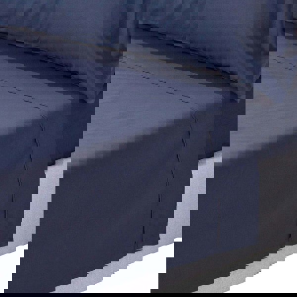 HOMESCAPES Crisp & Cool 200 TC Egyptian Cotton Percale Flat Sheet