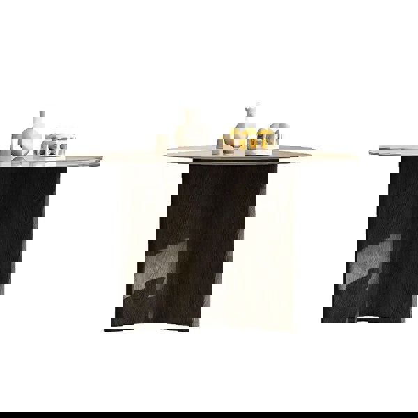 Tricia Dining Table, Black Glass Top, Clearance-Rit Concept-Rit Concept