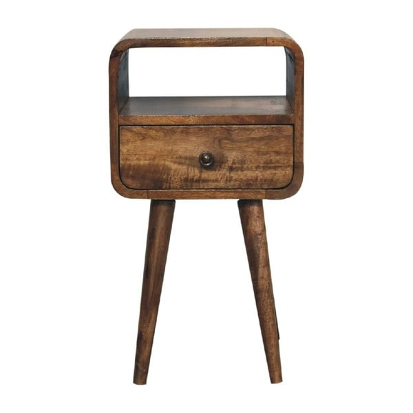 Artisan Furniture Mini Grey Wash Curve Open Bedside