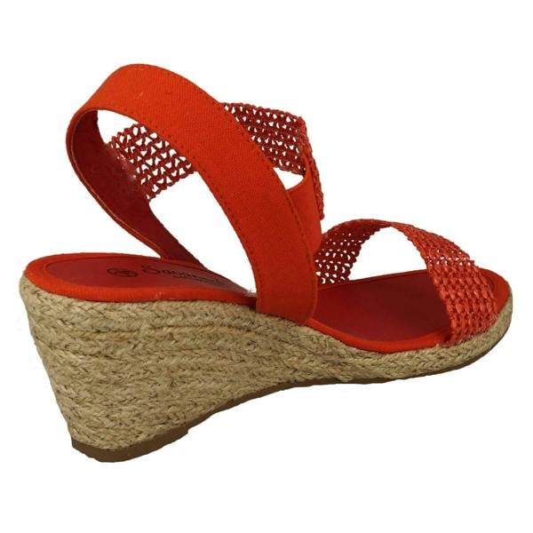 Savannah Womens Savannah Slip On Wedge Heeled Sandal F2303