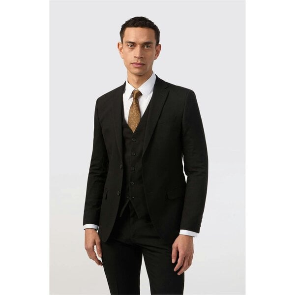 Limehaus Slim Fit Black Stretch Suit Jacket