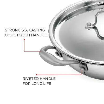 AVIAS TRIPLY KADAI WITH SS LID - 26CM (3.25L)