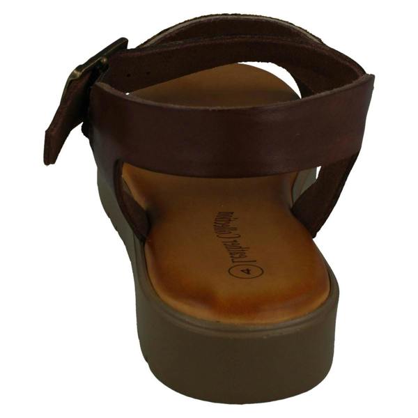 Leather Collection Ladies Leather Collection Flatform Sandals F00204