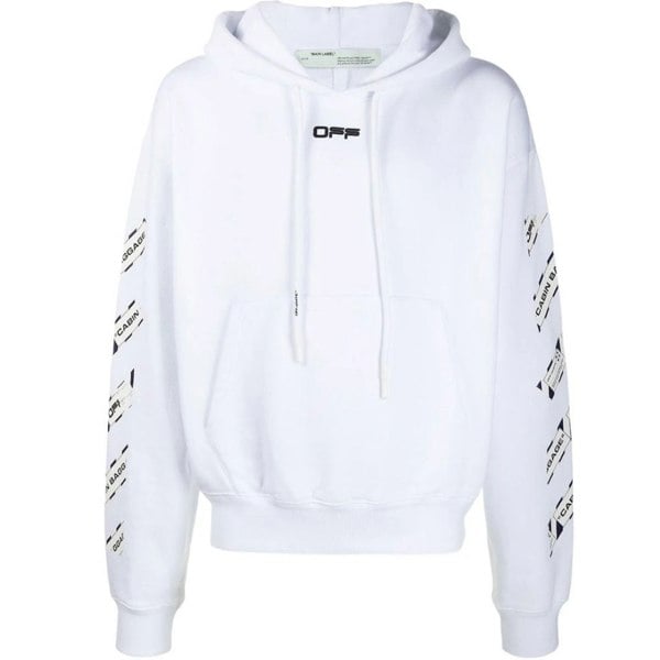 Off-White Airport Tape Slim Fit Hoodie - White