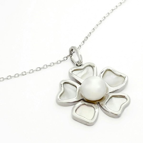 LENAE Jeanne Pearl Necklace - Sterling Silver