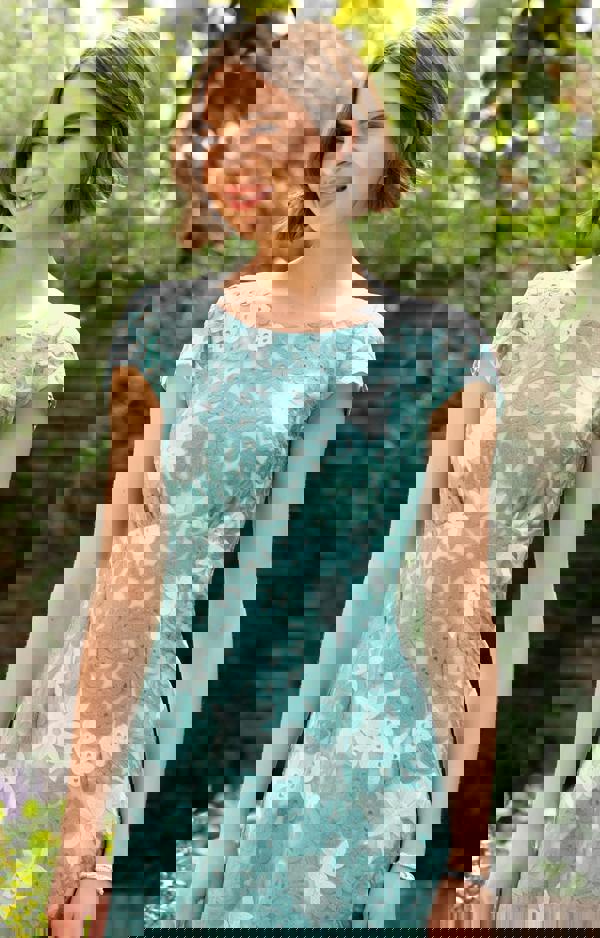 Alie Street London Charlotte Lace Dress - Antique Aqua