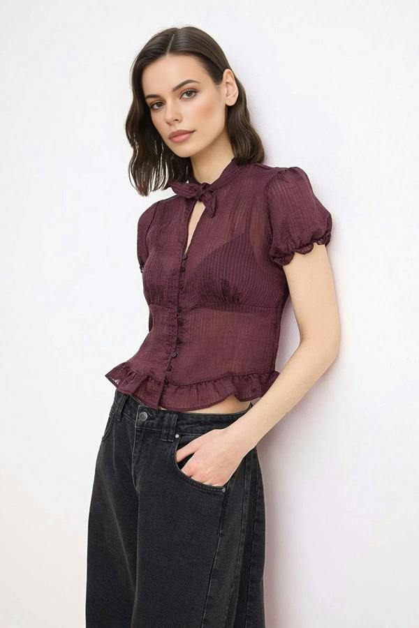 WOVCOR Buttoned Lightweight Fitted Shirt