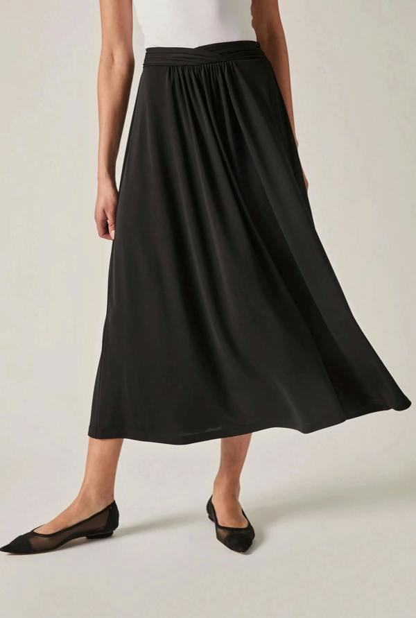 James Lakeland Black Jersey Midi Skirt