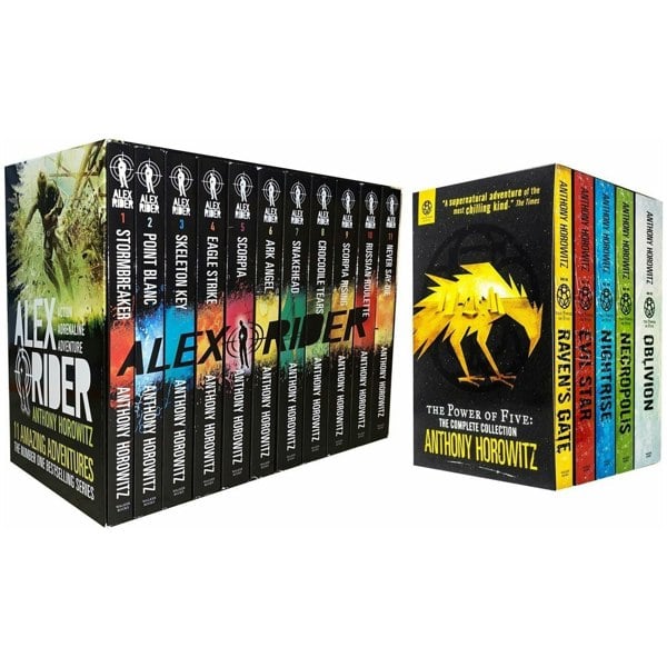 Walker Books Anthony Horowitz 16 Books Collection Power Of Five And Alex Rider Series Set