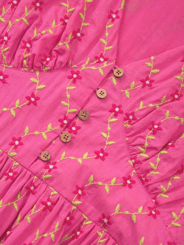 Kite Womens Organic Lydlinch Embroidered Dress Fleur De Vigne