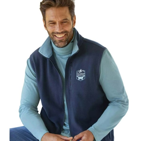 Atlas For Men Mens Microfleece Gilet (Pack of 2) - Blue/Navy Blue