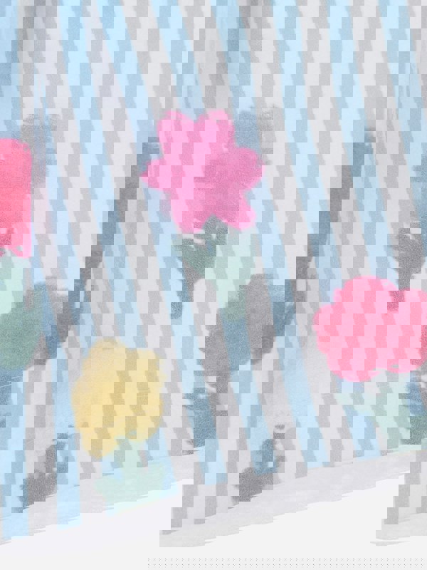 Mama Luma Girls Organza Layered Flower Dress in Blue