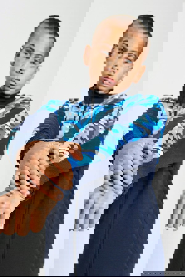 Beat Boyz Club Chromatic Track Top - Navy Geo