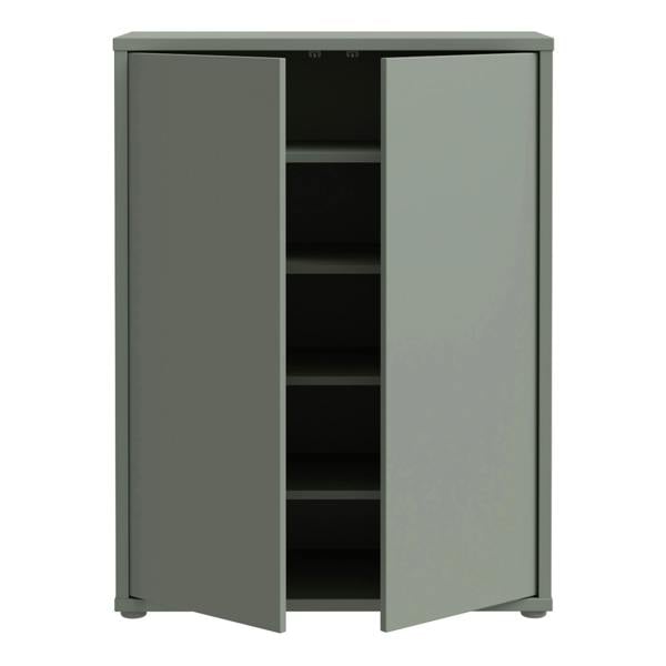 Furniture To Go Alice Springs Shoe Cabinet with 2 Doors Push-to-Open in Sage Green