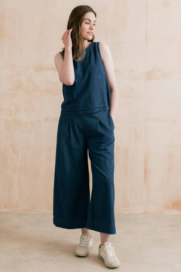 Lily & Me Cora Denim Button Back Vest