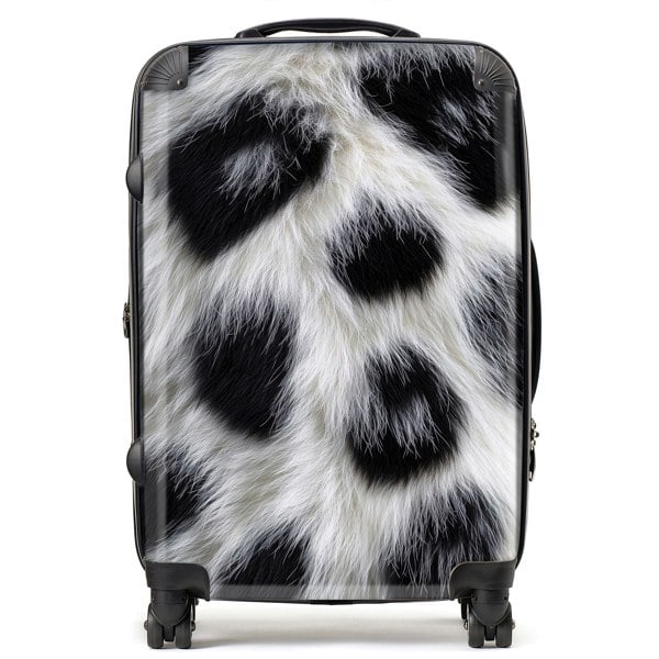 Warren Reed Snow Leopard Fur Print Design Suitcase